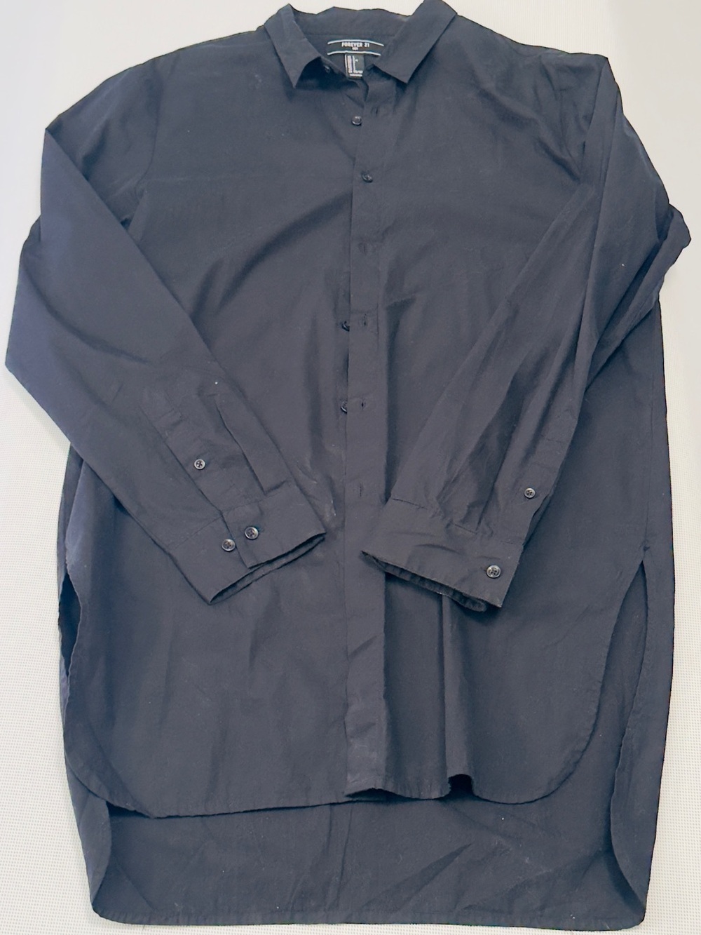 Forever 21 Black Men's Long Sleeve Button-Down Shirt